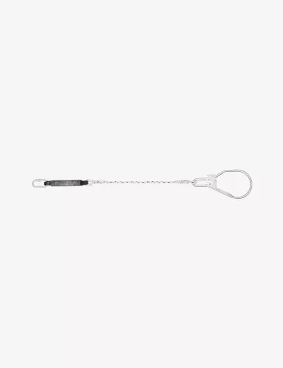 KARAM 2 m, Energy Absorbing Twisted Rope Lanyard One Side Karabiner PN112 and Other Side Hook PN131N, PN308(112_132)(2.0M)