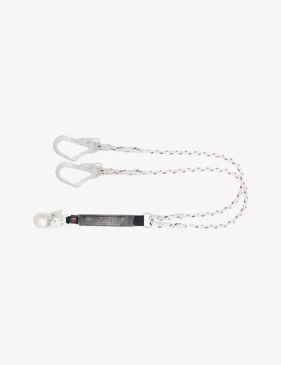 KARAM, Forked Lanyard with Energy Absorber One Side Hook PN121 and Other Side Hook PN131