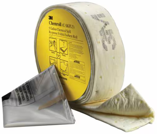 3M™ Chemical Sorbent Folded Spill Kit C-SKFL5/07175(AAD), Environmental Safety Product, Chemroll, 5 gallons, 3 ea/Case
