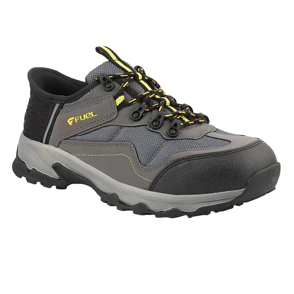 FUEL Futurix Breathable Mesh and Anti-Slip EVA+Rubber Sole with Composite Toe Protection of Industrial Work Safety Shoes for Men's (Grey)