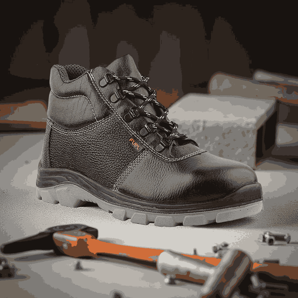 FUEL Bob-Highcut Comfortable Industrial Safety Shoes for Men (Steel-Toe 200J)