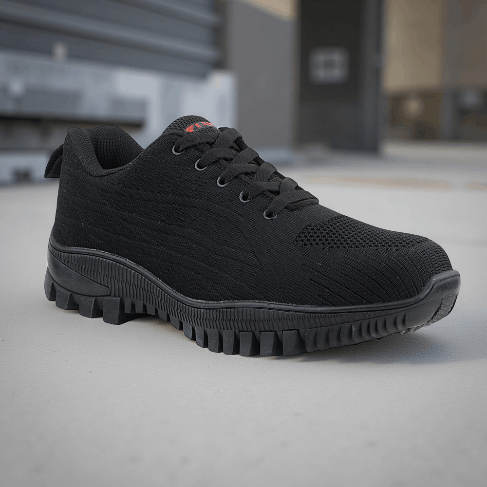 FUEL Trendy Safety Shoes in Strong Knitted Fabric, Metallic toe cap (200 J) Toe with Rubber Sole