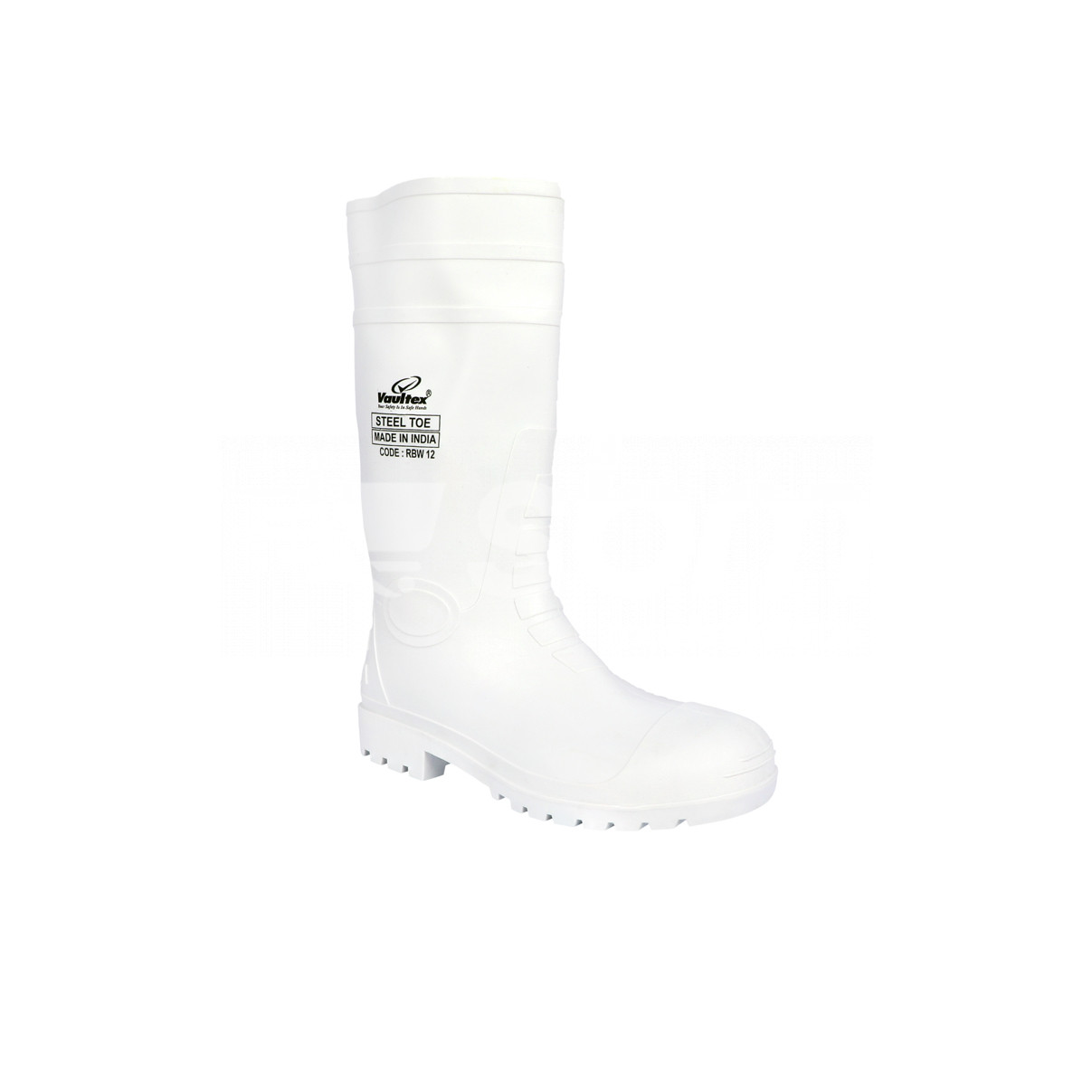 Vaultex, Rain Boot With Steel Toe, White Color