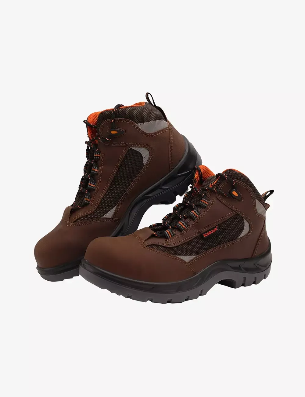 Executive Sporty Lace-Up Brown Leather Safety Shoes, FS65BR(SWDAMN)