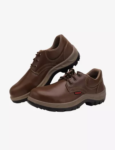 Executive Sporty Lace-up Brown Leather Safety Shoes, FS61BR(FWDAMN)
