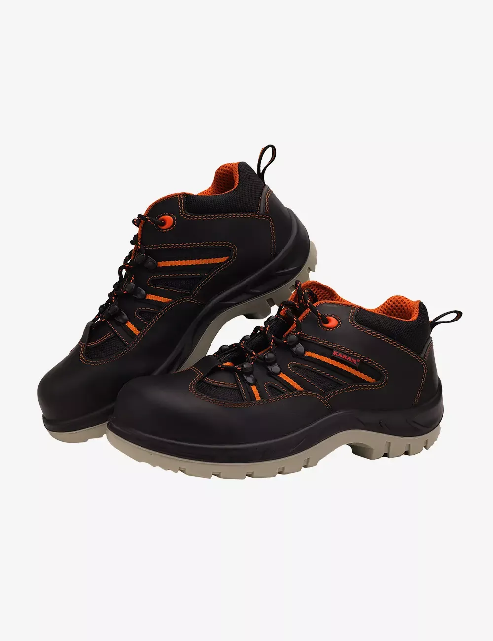 Executive Sporty Lace-Up Black Leather Safety Shoes, FS63BL(FWDAMN)