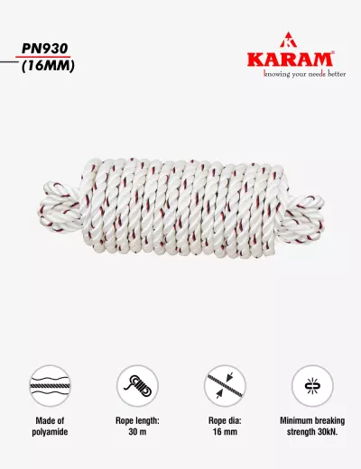 KARAM Twisted Rope Anchorage Line, PN930(16MM)