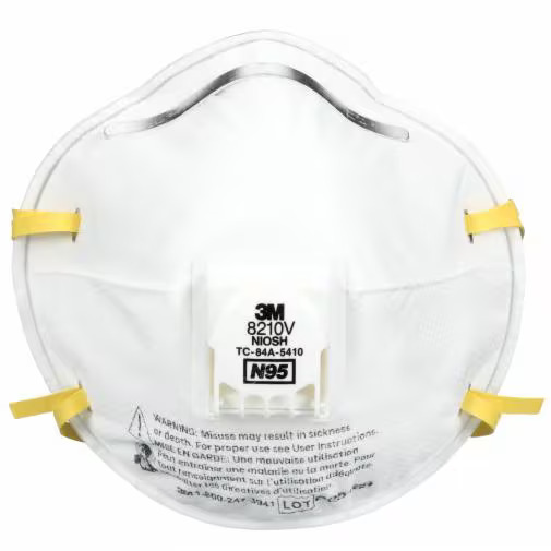3M™ Particulate Respirator 8210V N95, 80 ea/Case.