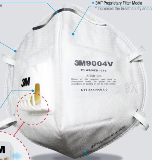 3M™ Particulate Respirator 9004V (FFP1, BIS, Valved), White, 250 ea/Case