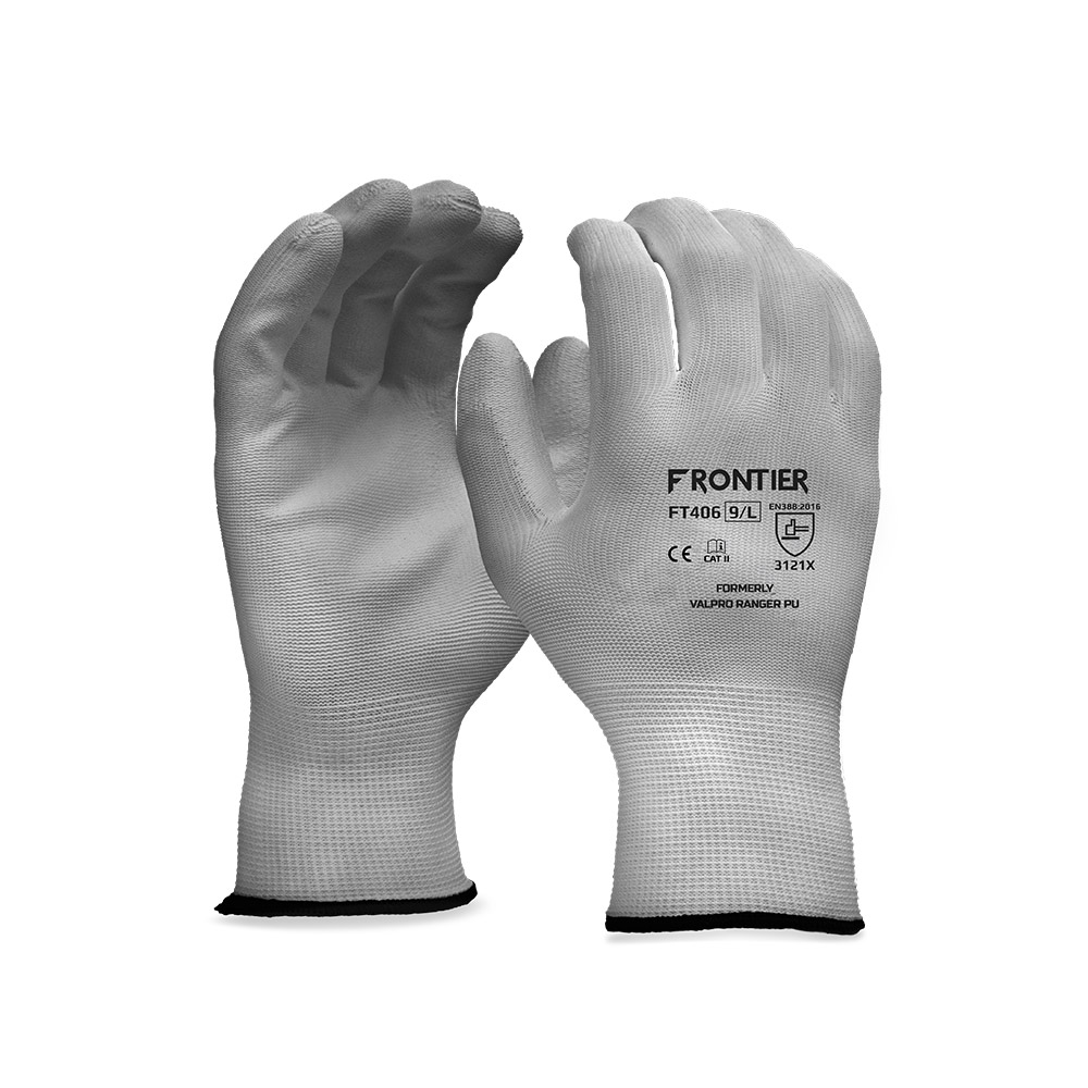 Frontier Polyurethane Palm Coated Grey Gloves