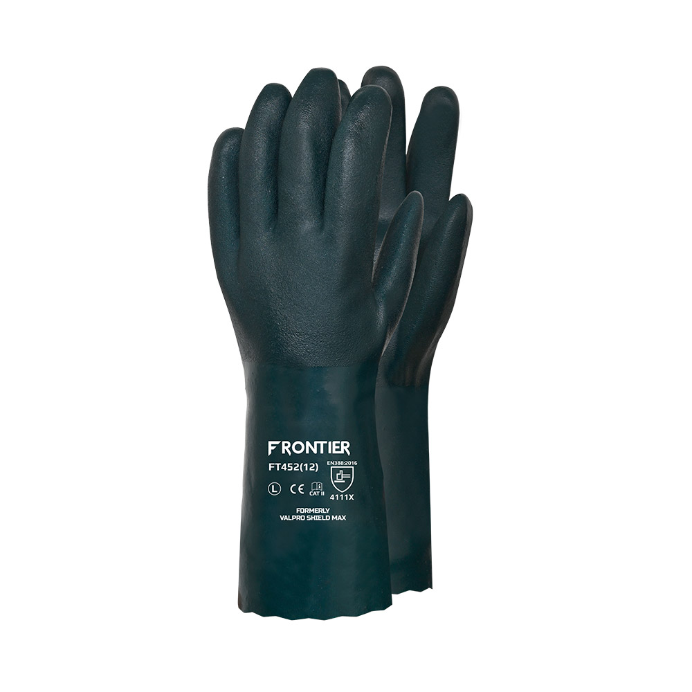 Frontier PVC Fully Dipped Green Gloves
